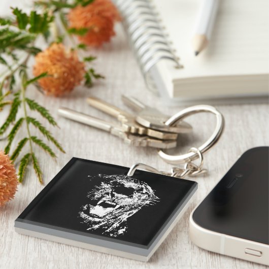 Jaguar - Schwarzer Panther Schlüsselanhänger (Vorderseite rechts)