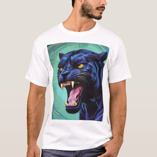 Jaguar - Schwarzer Panther T-Shirt (Vorderseite)