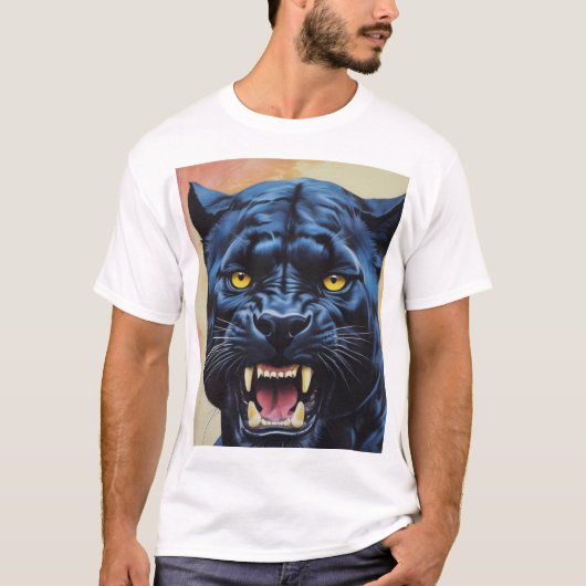 Jaguar - Schwarzer Panther T-Shirt (Vorderseite)