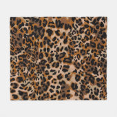 Jaguar Skin: Tierquälendes Muster Fleecedecke (Vorderseite (Horizontal))