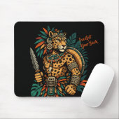 Jaguar-Stammeskrieger Vintage Mousepad (Mit Mouse)