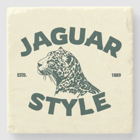 Jaguar Stone Coaster Steinuntersetzer (Vorderseite)