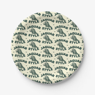 Jaguar-Teller aus Papier Pappteller
