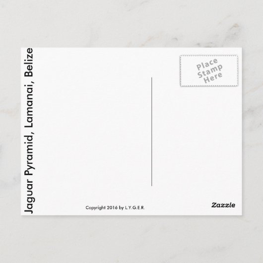 Jaguar Temple Postcard Postkarte (Rückseite)