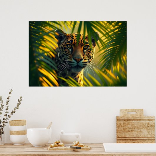 Jaguar Tropical Amazon Wild Jungle Big Cat Poster (Küche)