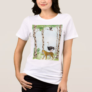 Jaguar und ein Strauß Tri-Blend Shirt