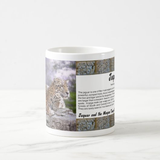 Jaguar und Mayan Temple Kaffeetasse (Mittel)