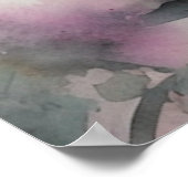 Jaguar Watercolor Blumenwerk Poster (Ecke)