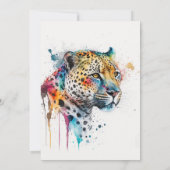 Jaguar Watercolor Einladung (Rückseite)