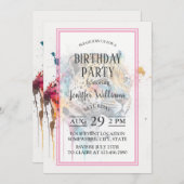 Jaguar Watercolor Einladung (Vorne/Hinten)