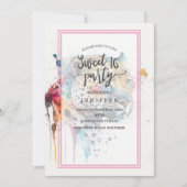 Jaguar Watercolor Einladung (Vorderseite)