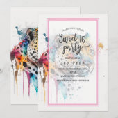 Jaguar Watercolor Einladung (Vorne/Hinten)