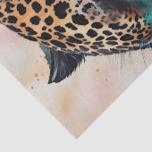 Jaguar Watercolor Floral Art Seidenpapier (Detail)