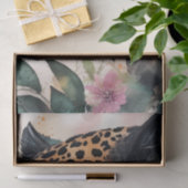 Jaguar Watercolor Floral Art Seidenpapier (Geschenk)