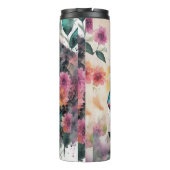 Jaguar Watercolor Floral Artwork Karte Thermosbecher (Rückseite)