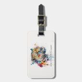 Jaguar Watercolor Gepäckanhänger (Vorderseite vertikal)