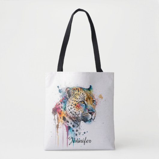 Jaguar Watercolor Tasche (Vorderseite)