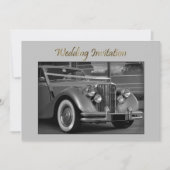 JAGUAR WEDING CAR Wedding Einladung (Vorderseite)