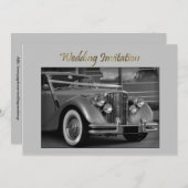 JAGUAR WEDING CAR Wedding Einladung (Vorne/Hinten)