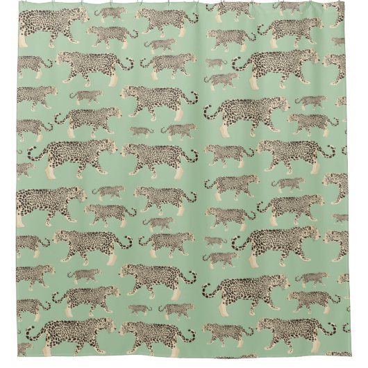 Jaguar Wild Animal Pattern Duschvorhang (Vorderseite)