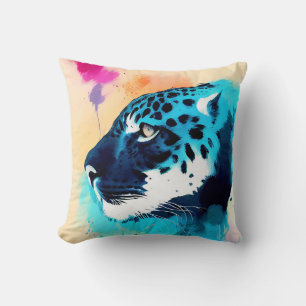 Jaguar Wild Nature Animal Color Art Malerei Kissen