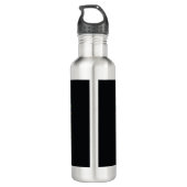 Jaguar with Crown in Flowers Painting              Edelstahlflasche (Rückseite)