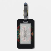 Jaguar with Crown in Flowers Painting              Gepäckanhänger (Rückseite vertikal)