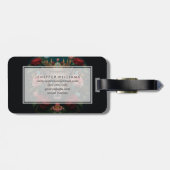 Jaguar with Crown in Flowers Painting              Gepäckanhänger (Rückseite horizontal)