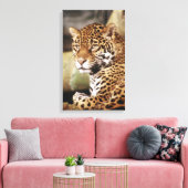 Jaguar Wrapped Canvas Leinwanddruck (Insitu (Wohnzimmer))
