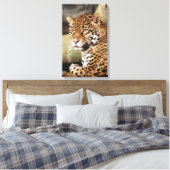 Jaguar Wrapped Canvas Leinwanddruck (Insitu (Schlafzimmer))