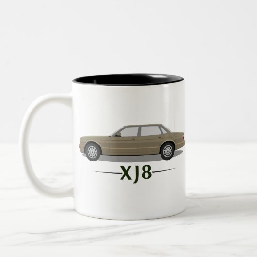 Jaguar XJ8 Einfaches Geschenk - Gold Zweifarbige Tasse (Links)