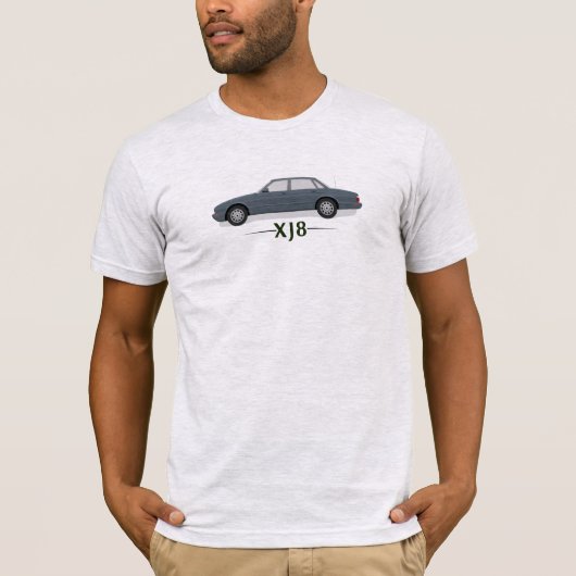 Jaguar XJ8 Luxury Car Geschenk Blau T-Shirt (Vorderseite)