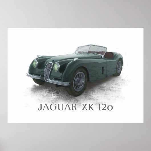 Jaguar Xk120 Poster (Vorne)
