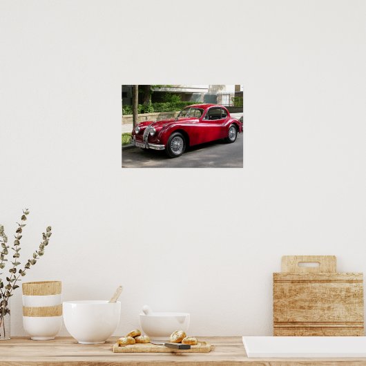 Jaguar XK 120 FHC Poster (Küche)