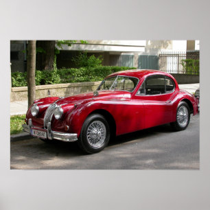 Jaguar XK 120 FHC Poster