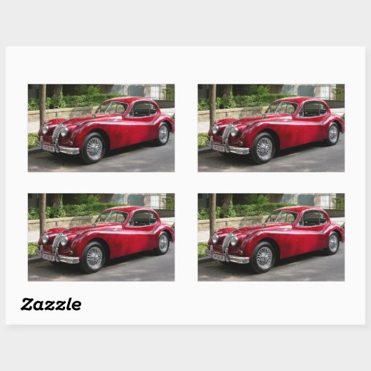Jaguar XK 120 FHC Rechteckiger Aufkleber (Blatt)