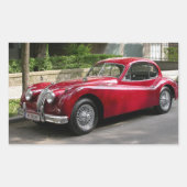Jaguar XK 120 FHC Rechteckiger Aufkleber (Vorderseite)