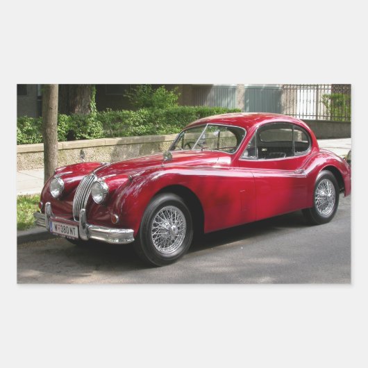Jaguar XK 120 FHC Rechteckiger Aufkleber (Vorderseite)