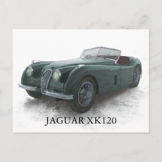 JAGUAR XK 120 POSTKARTE (Vorderseite)