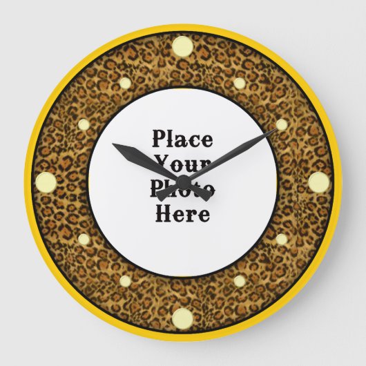 Jaguar Your Foto Wall Clock Große Wanduhr (Vorderseite)