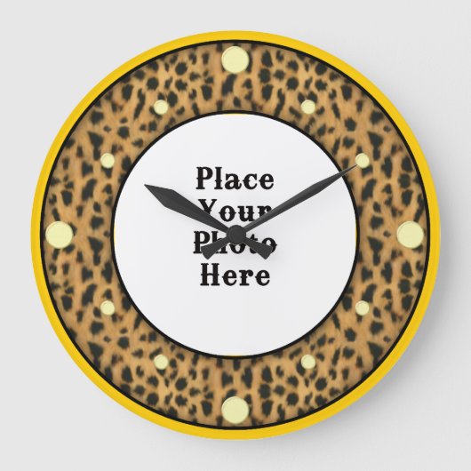 Jaguar Your Foto Wall Clock Große Wanduhr (Vorderseite)