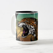 Jaguar Zweifarbige Tasse (Vorderseite Links)
