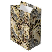 Jaguarhaut, Schlangen Mittlere Geschenktüte (Vorderseite Schrägansicht)