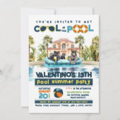 Jaguars Pool Party Einladung (Vorderseite)