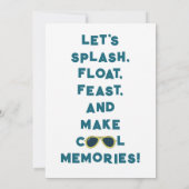 Jaguars Pool Party Einladung (Rückseite)