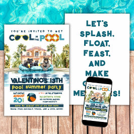 Jaguars Pool Party Einladung