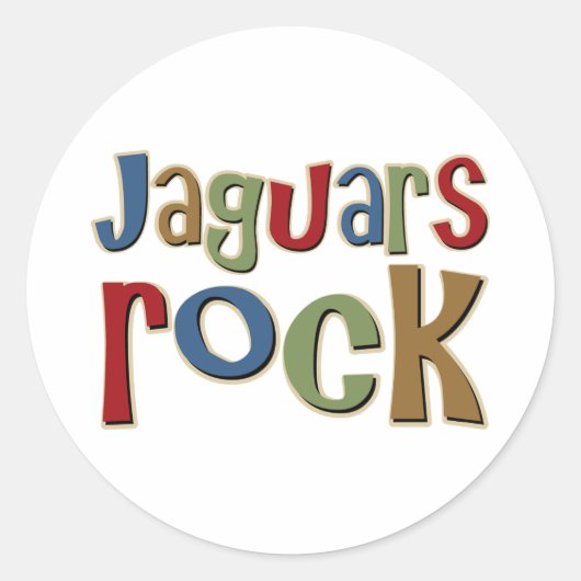 Jaguars Rock Runder Aufkleber (Vorderseite)