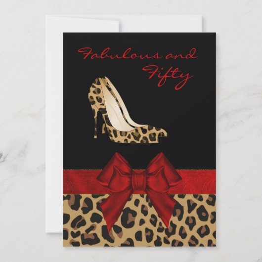 Jaguars Stiletto Custom Invitation stilvoller Dame Einladung (Vorderseite)