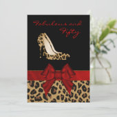Jaguars Stiletto Custom Invitation stilvoller Dame Einladung (Stehend Vorderseite)