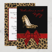 Jaguars Stiletto Custom Invitation stilvoller Dame Einladung (Vorne/Hinten)